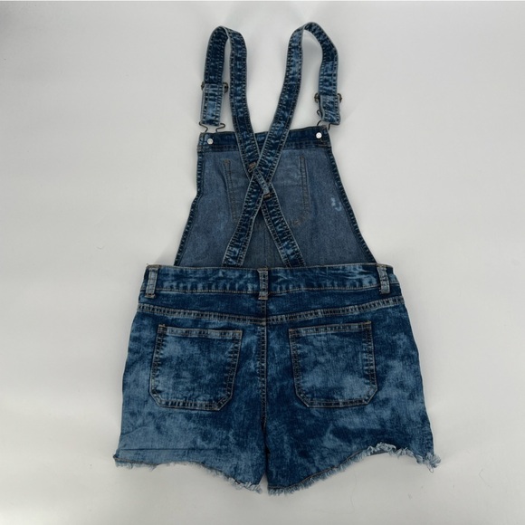 Jordache Cut Off Embellished Jean Shortalls Size 14/16 Girl’s - Picture 3 of 6